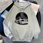 Auto Prindi Graafilised Kapuutsid Valitsevad Meeste T&auml;navusviisiga Pusad S&uuml;gis Vabaaja Kapuutsiga Pulloverid Pehme Fliis Sudadera Riided XS valge