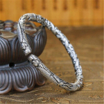 Uus S925 puhas h&otilde;be naiste k&auml;ev&otilde;ru, rahvuslik stiil retro massiivne meeste avatud k&auml;ev&otilde;ru, armastajate personaliseeritud h&otilde;beehted kingitus