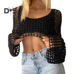 Naiste kampsun, kate, heegeldatud, kootud, &otilde;&otilde;nsad k&auml;rbitud, stiilsed mugavad pluusid s&uuml;giseks t&auml;navar&otilde;ivad L roheline