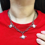 Euroopa ja Ameerika tuul Ins Lahe Bungee N&otilde;gus Kuju Planeedi Aksessuaarid Isiksus Tume Ripats Kaelakee Mehed Naised Trend