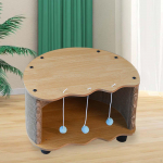 Cardboard Cat House for Cats to Grind Paws Rest and Play Thickened Material Home Decor pruun