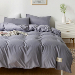 Ruuduline &Uuml;hev&auml;rviline Lihtne V&auml;rv Kahekordselt Pestud Puuvill Puuvill Neljaosaline Komplekt 1.2m bed