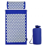 Acupressure komplekt Acupressure Mat koos padjaga rahustavaks l&otilde;&otilde;gastumiseks ja massaažiks, selja-, pea- ja kaelavalu leevendamiseks must
