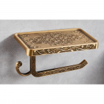 Seinale paigaldatav tualettpaberihoidja tsingisulamist kangakarbi rullihoidja kodukaunistus kuld