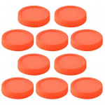 10 tk 86 mm laia suuga purgi kaanega silikoontihend &otilde;hukindel toiduklassi BPA vaba raskeveokite lekkekindel v&auml;rviline universaalne &uuml;mmargune tass saab katta oranž