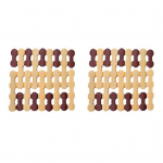 2 tk isoleeritud aluste mitmeotstarbeline bambusest libisemiskindel kuumakindel potialus koduse s&ouml;&ouml;gilaua jaoks Square