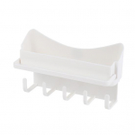 Seinale kinnitatav hoiuriiul konksudega vannituba. roheline