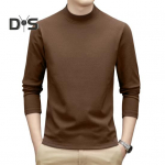 Kevad-s&uuml;gis meeste sporditopp Slim Fit, poolk&otilde;rge krae, veniv topeltabiga pl&uuml;&uuml;s pikkade varrukatega &uuml;hev&auml;rviline pullover Fitness Sport, talv L must