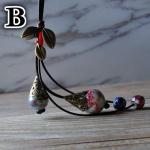 Vintage k&auml;sitsi valmistatud etnilises stiilis kampsun kett Ehted Isiksus T&uuml;druk Naiste Aksessuaarid Keraamiline Bea A