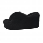 Mood Talvised kohevad sussid naistele Uus maja Kunstkarusnahast sussid Naiste platvorm Hubane udune sisekingad Korea slaidid naistele 35 valge