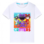 Kawaii print t-s&auml;rk lastele poisile 10 aastat Smiling Critters 100% puuvill anime l&uuml;hikesed topid armas t-s&auml;rk y2k one piece t&uuml;drukute riided 100 valge