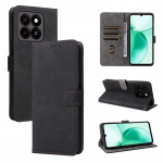 Klappkaas ZTE Blade A35/Blade A55 nahk&uuml;mbrisele [Flip Vintage Leather] P&otilde;rutuskindel vastupidav retrotelefoni&uuml;mbris ZTE Blade A35/Blade A55 must