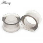 Alisouy 2 tk l&auml;bipaistvad v&auml;rvilised akr&uuml;&uuml;list &otilde;&otilde;nsad k&otilde;rvatunnelid pistikud laiendaja venitusm&otilde;&otilde;turid topelt laienevad augustavad kehaehted 6mm hall