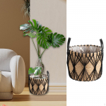 Kootud istutuskorv, kodukaunistamise hoiukoht rannakorvi konteineri taimepott