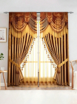 2 tk Digitaaltr&uuml;kiga Kardinad Moodsa Retro K&otilde;rgekvaliteedilise Pol&uuml;esterkiuga, Kodukaunistus R&otilde;ngastega Kardinad Iga Hooaja jaoks W120 X H270(CM)X2&Hook