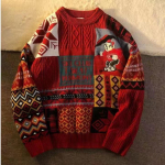 Meeste Talvine J&otilde;ulune Retro &Uuml;mar Kaelusega Paksendatud Kampsun Kootud Pullover Suur Suurus Vabaaja Kampsun L red