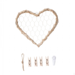 -Panel for Hanging on The , Heart-shaped Photo Display, Storage Shelf, Message Board M