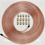 25 ft Car Brake Line Hose Roll Tube with Copper Coated Pipe Out Dia 7.94mm