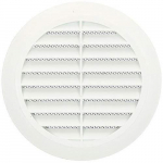 V&otilde;re d'a&eacute;ration KOTARBAU 125 mm Ronde Bride Ventilation Moustiquaire V&otilde;re lamelles Raccord de tuyau Blanc