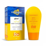 Aqualogica Glow+ infused veega p&auml;ikesekaitsekreem k&otilde;ikidele nahat&uuml;&uuml;pidele Spf 50+ Pa++++ papaia ja C-vitamiiniga | annab s&auml;rava ja niisutatud naha | Kerge - 50G