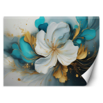 Tapeet Abstraktne T&uuml;rkiissinine Lill 100x70 t&uuml;rkiissinine