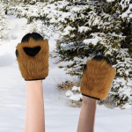 Claw Gloves Animal Paws klubifestivali Halloweeni rollim&auml;ngupeoks White Black