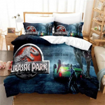 Punane Jurassic Park voodipesukomplekt Multikas Kodu tekstiilid Lastele Voodikomplekt Tekikott Magamistoakomplekt Queen Suuruses Dinosaurus Tekikott EU Twin(135x200cm)