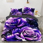 Luksuslik tekikott lilleline eksootiline euroopa 3D voodikomplekti disain retro tekk voodipesukomplektid magamistoale must DEEUUS suurus 70x133cm 2pcs