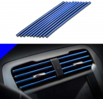 10 tk 20 cm auto kliimaseade ventilatsiooni v&auml;ljalaskeava U-kujuline kroom PVC v&auml;rviline l&auml;ikiv auto kaunistusriba auto kaunistamiseks punane