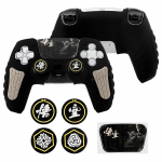 UUS Kontrolleri silikoonist kaitse&uuml;mbris PS5 w puuteplaadi kleebis kukkumisvastane higistamisvastane PS5 kontrolleri k&auml;epideme jaoks silikoon must