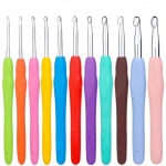 BUDDURi heegeldatud kudumisvardade komplekt koos hoiukoti ja terasest suure silmaga n&uuml;ri n&otilde;elaga kangakudumiseks DIY k&auml;sitsi valmistatud k&auml;sit&ouml;&ouml;komplekt