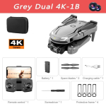 Uus originaal V88 droon 4K/8K HD kahe kaameraga &otilde;hufotograafia takistuste v&auml;ltimise kaugjuhtimispuldiga lennuki neljakopteri m&auml;nguasi 2025 Grey Dual-4K-1B