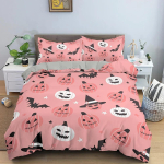 K&otilde;rvitsavoodipesukomplekt Halloweeni dekoratsioon Tekikotikomplekt Voodikomplekt Tekikott 2 padjap&uuml;&uuml;riga Tekk Voodipesukomplektid &Uuml;hekohaline Kuninganna 70x133cm 2pcs orange