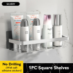 Vannitoariiul Riiul Puurimine Vaba Seinale Paigaldatav &Scaron;ampoonipudeli Du&scaron;inurga Riiul Tualettruumi Hoiuriiul Alumiinium Vannitoa K&ouml;&ouml;gi Tarvikud