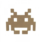 Extra-terrestre space invader en bois MDF &agrave; d&eacute;corer - 15 cm