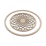 3 disques en bois pour attrape-r&ecirc;ves &Oslash; 13 cm + 3 anneaux 18 cm