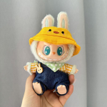 17 cm mini plush-nuku riided ja aksessuaarid Korea Kpop Exo Labubu I II Idol nukkudele, istuvad peop&uuml;ksid, jumpsuit