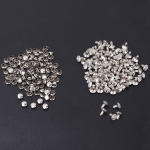 Riidest kristallist sisestusega kiire 6 mm needid, t&auml;ppidega naastud kork meisterdamiseks nahast k&auml;sit&ouml;&ouml;kaunistuseks(#1)