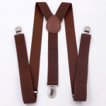 Unisex 2,5 cm mustad elastsed Y-kujulised Briti traksid