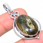 Labradorite Handmade 925 Sterling Silver Jewelry Pendant 2.01 p4q56