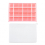 Silikoonist j&auml;&auml;kuubikualus koos kaanega 15/24 &otilde;&otilde;nsust, kergesti vabastatav BPA-vaba suvek&uuml;lmik kokteiliviski j&auml;&auml;masin pressvormi k&ouml;&ouml;gitarbed 24Grid roosa