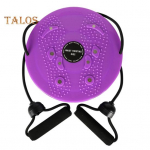 Waist Twist Disc Board koos pingutusn&ouml;&ouml;riga magnetilise jalamassaažijaga Waist Sculptor Twister k&otilde;hulihaseid tugevdav keha vormiv keerdketas lilla