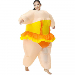 Naine tantsiv balletti t&auml;ispuhutav kost&uuml;&uuml;m, t&auml;iskasvanu One size, 150-190cm kollane