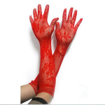 Perspective Mesh Glove Glove Glove Glove 1 tk Euroopa ja Ameerika pulmade pitskindad pruudikindad Red punane