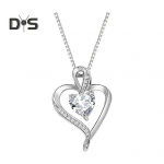 S&uuml;dame Kaelakee Naistele Armastuse S&uuml;dame Ripats Faux Kristall S&uuml;nnikiviga Kaelakee Emadep&auml;evaks Aastap&auml;evaks S&uuml;nnip&auml;evaks valge