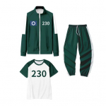 230 001 007 Dressipluus Cosplay Kost&uuml;&uuml;m Korea Unisex Jakk L&uuml;hikeste Varrukatega &Uuml;laosa Jooksup&uuml;ksid 3-osaline Dressipluusikomplekt XL A