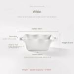 Kahekordsete k&otilde;rvadega lainelise servaga kauss P&otilde;hjamaade lihtne majapidamistarvikud Loov suure mahutavusega keraamiline nuudlikauss &Uuml;hev&auml;rviline suur supikauss