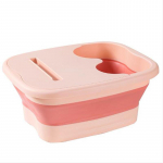 1 tk Kokkupandav jalavann, Jalavanni t&ouml;&ouml;riist, Jalavanni masseerija, Jalgade leotusn&otilde;u, Suur jalgade leotusn&otilde;u Vann/Vannitoa tarvikud With A Lid roosa