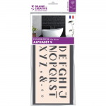 Pochoir 15 x 40 cm Alphabet n&deg;4 - Graine cr&eacute;ative {couleur}