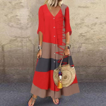 Naiste &uuml;markaelusega varrukateta suvine vintage printiga puuvillane pikk kleit XL